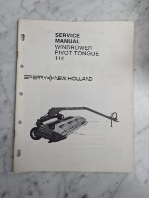 New Holland Service Repair Overhaul Manual Windrower Pivot Tongue 114 1981