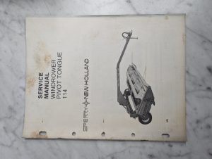 New Holland Service Overhaul Manual Windrower Pivot Tongue 114 1981 Sperry