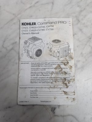 Kohler Engine Owner'S Operators Manual Command Pro Ch23 62-740 750 Cv750