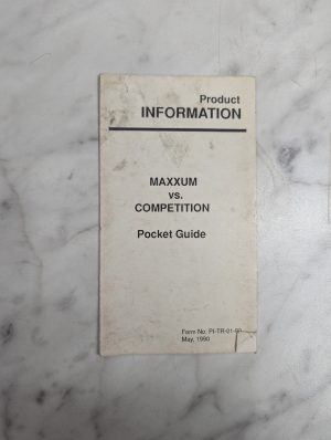 Case Maxxum Vs Competition Pocket Guide Dealer Sales Literature 1990