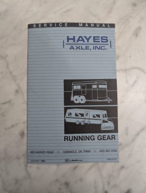 Hayes Axle Inc Service Manual Running Gear 1989