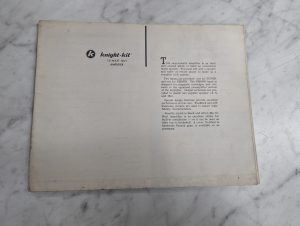 Allied Radio Knight Operators Service Manual 12 Watt Hi-Fi Amplifier