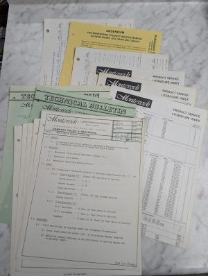 Monteverdi Electronics Service Bulletins 1979~ Service Literature Index