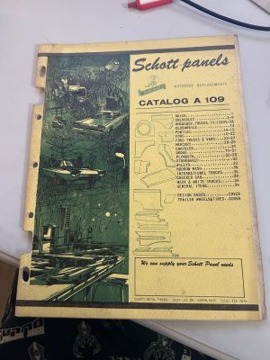 Schott Panels Autobody Replacement Panels Catalog A 109 1959-1965 Models