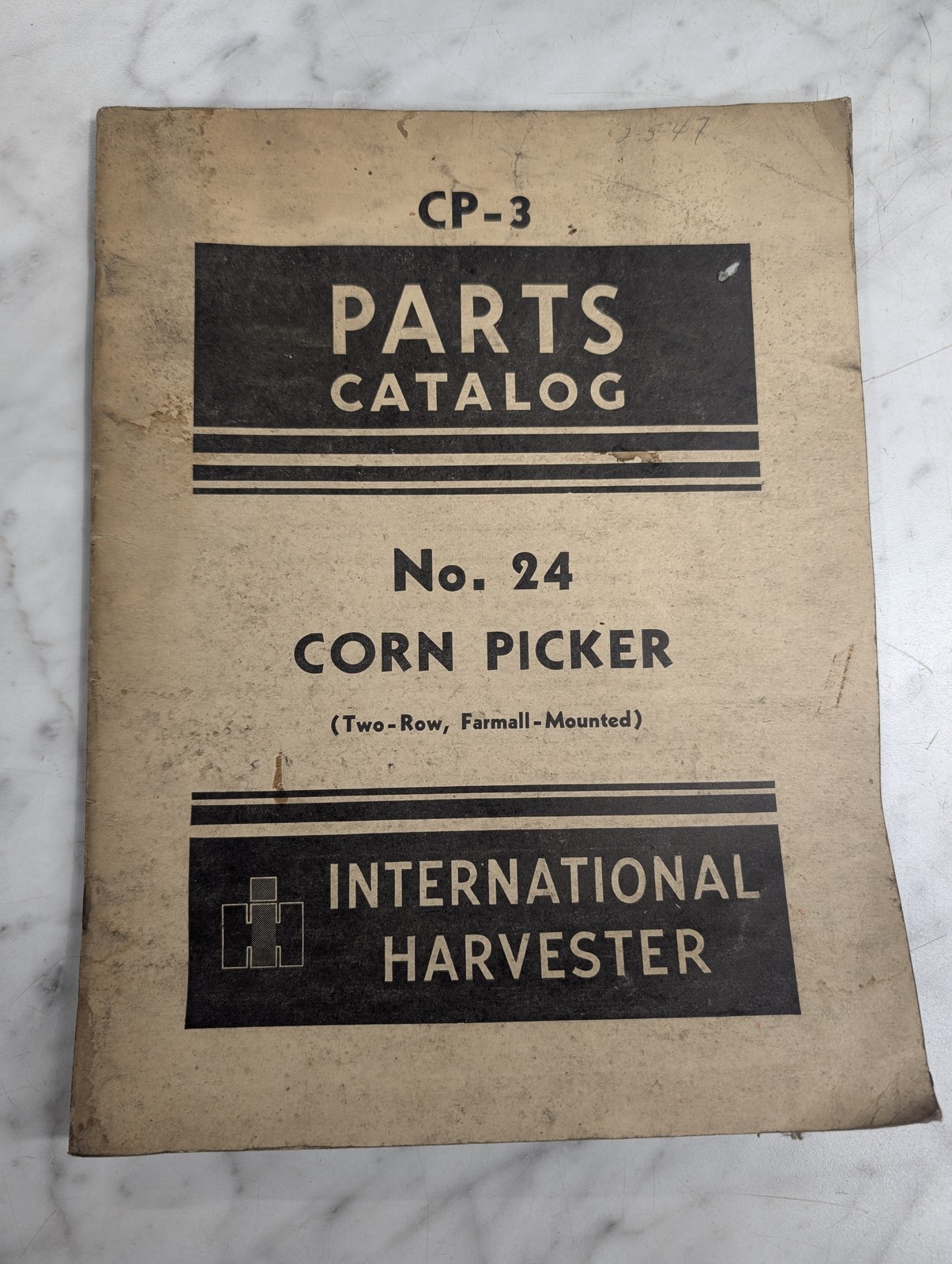 International Harvester Ih Parts List Book Manual Catalog #24 Cp-3 Corn Picker
