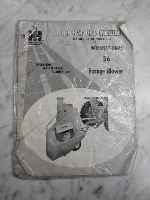 International Harvester Ih Operator'S Manual Setup Instruction 56 Forage Blower