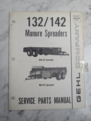 Gehl Service Repair Parts Manual Catalog Ms 132 142 Manure Spreaders 903789