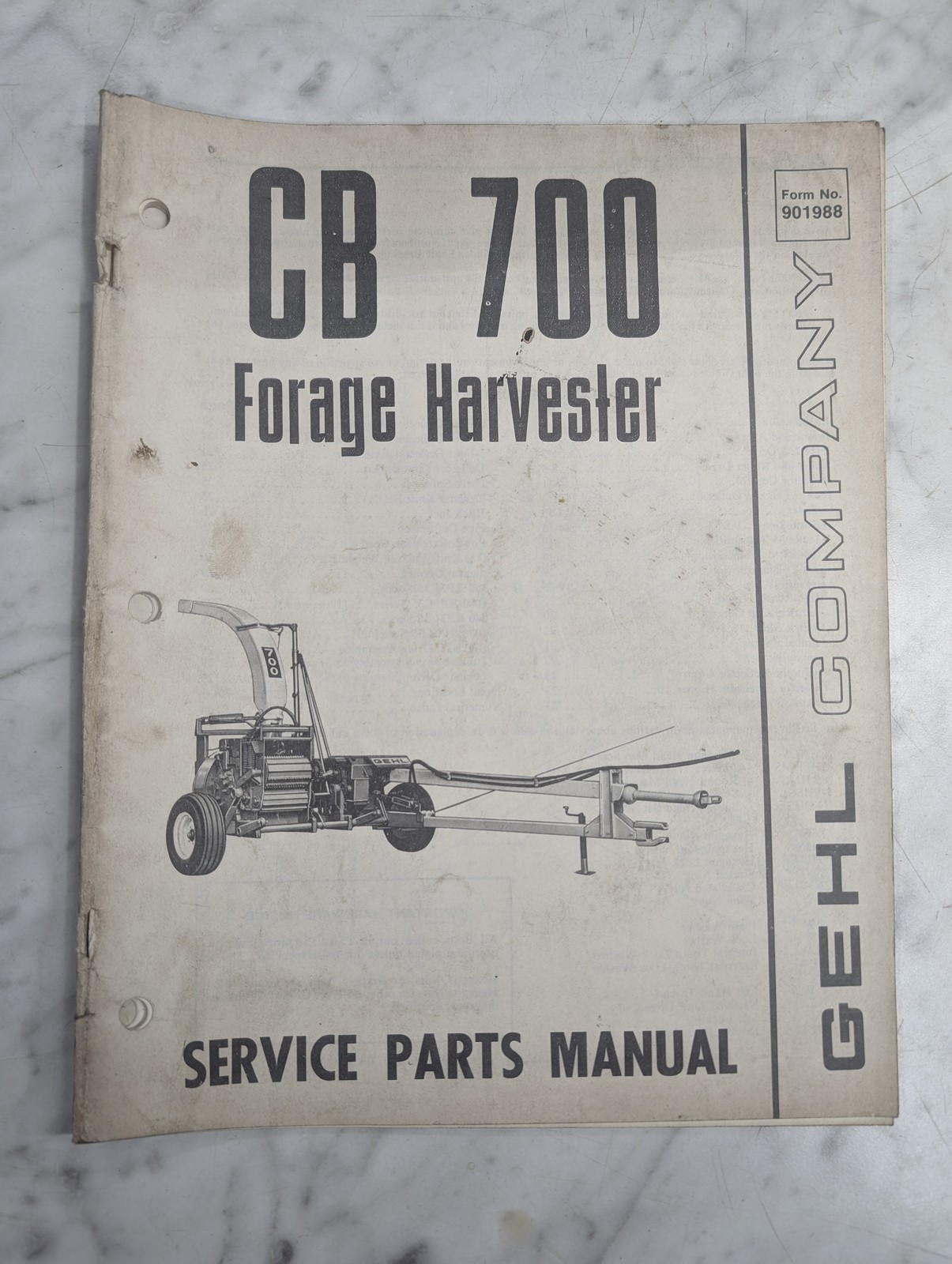 Gehl Service Repair Parts Manual Catalog Cb 700 Forage Harvester 901988