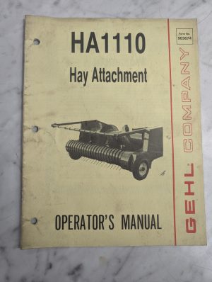 Gehl Operator'S Service Manual Hay Attachment Ha 1110 903674