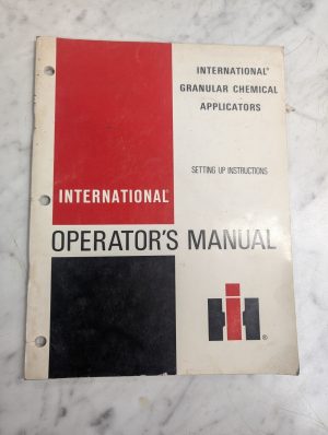 International Harvester Operators Setup Manual Granular Chemical Applicator