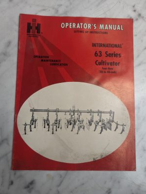 International Harvester Ih Operators Service Setup Manual 63 Series Cultivator