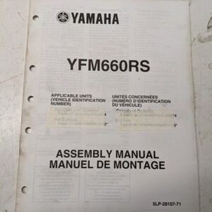 Yamaha Dealer Assembly Manual Atv 5Lp-F8107-71 Yfm660Rs 2003 4 Wheeler