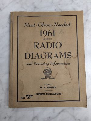 Most Often Needed Radio Diagrams Service Information Manual Guide 1961 R-21