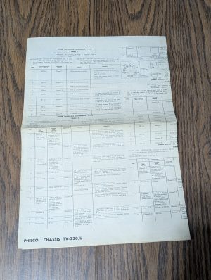 Philco Chassis Tv-330 U Tuner Oscillator Alignment T-36D Wiring Diagram