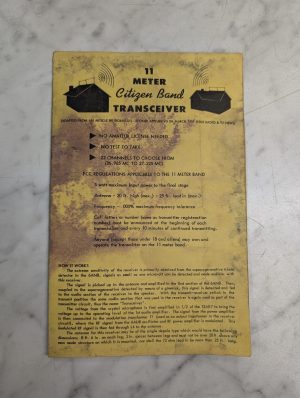 Citizen Band Transceiver 11 Meter Instruction Manual Wiring Diagram Sd-21M55