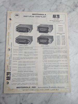 Motorola Automotive Radio Service Manual 1C2Rfm4 1C3Rmx4 1F2Rfm4 1F3Rmx4