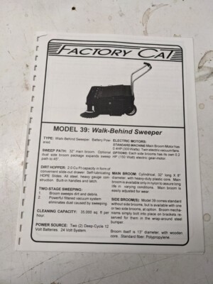 Factory Cat Operator Service Parts List Maintenance Book Diagrams Model 39