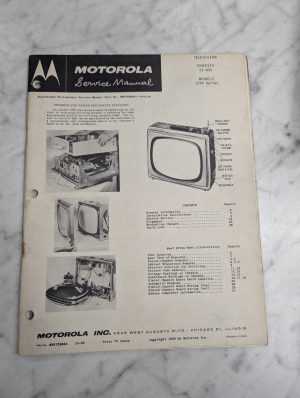 Motorola Television Service Repair Manual Chassis Ts-433 17P6 Series 1959