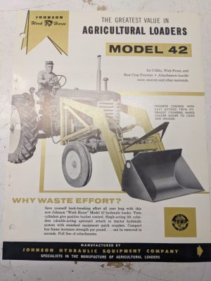 Johnson Work Horse Loader Model 42 Attachments Features Specs 1963