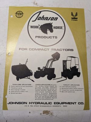 Johnson Work Horse Products Loader Terracomb Forklift & Attachments Brocure