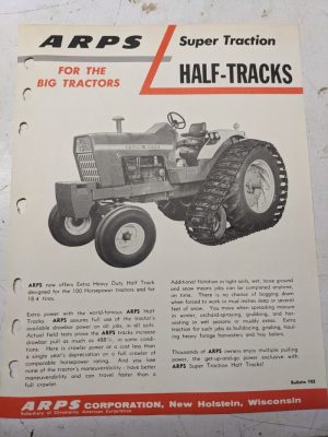 Arps Tractor Half-Track Brochure Features Multiple Big Tractor Models 100 Hp