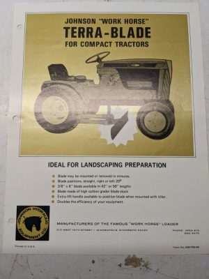Johnson Work Horse Terra-Blade Compact Tractors Advertisment