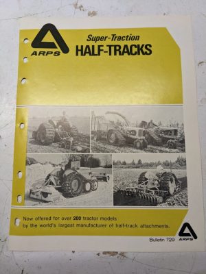 Arps Half-Track Super-Traction Brochure Specifications Tractor Attachment