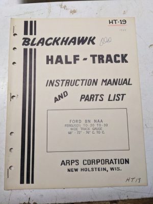 Arps Tractor Halftrack Instruction Owner Manual Part List Ferguson To 20 30 Ht19