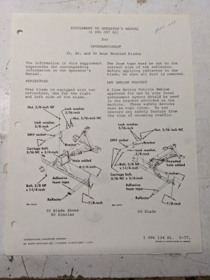 Johnson Work Horse 30 40 50 Blades Model Supplement Manual Ihc International '77