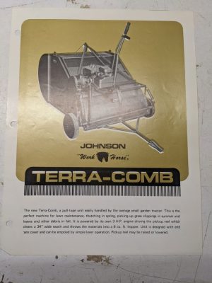 Johnson Work Horse Products Terra-Comb Advertisment Brochure