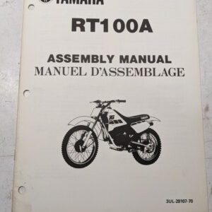 Yamaha Dealer Assembly Manual Motorcycle 3Ul-28107-70 Rt100A 1989