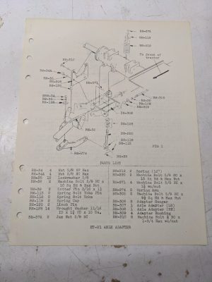 Arps Half Track Adapter Parts List Installation Axle Adapter Tractor Ht-21