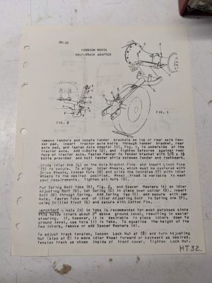 Arps Half Track Adapter Parts List Installation Fordson Dexta Tractor Ht-23