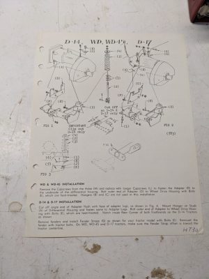 Arps Half Track Adapter Parts List Allis Chalmers Tractor Ht-30 D 14 Wd 45 17 -