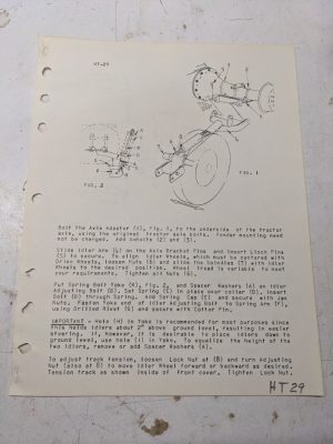 Arps Half Track Adapter Parts List Installation Axle Adapter Tractor Ht-29