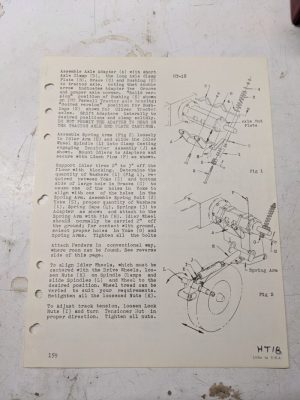 Arps Half Track Adapter Parts List Installation Oliver Ihc Tractor Ht-23