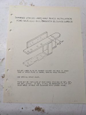 Shawnee Loader & Arps Half Track Compatibility Modification Ford Oliver Super 55