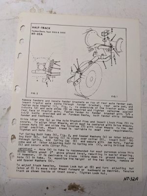 Arps Half Track Axle Adapter Part List Fordson Dexta 2000 3000 Tractor Ht-32A