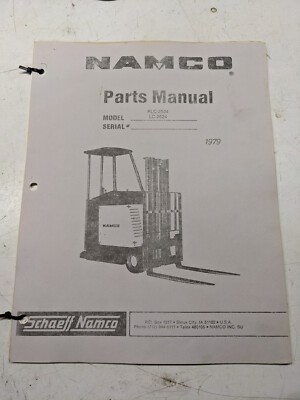 Schaeff Namco Parts Book List Manual Plc-2524 Lc-2524 Fork Lift Truck 1979