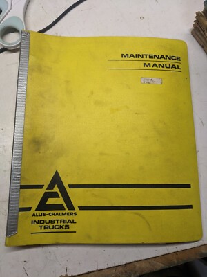 Allis Chalmers Maintenance Manual 120047 Ace 50 Cr 1979 Scr Ace Fe Fet Forklift