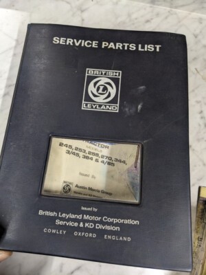 British Leyland Tractor Model 245 255 270 344 384 4/65 Service Parts List Manual