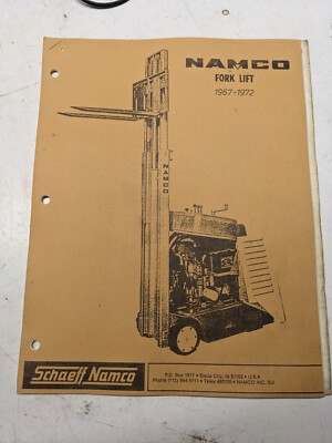 Namco Parts Book List Manual Fork Lift Truck 1967-1972 Su G 0667 (A)