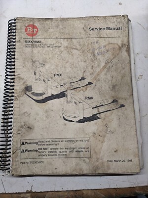 Bt Rmx Hmx Service Manual Repair Shop Electric Low Lift Pallet Truck Prime Mover