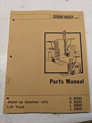 Schaeff Namco Parts Book List Manual Stand Up Fork Lift Truck G 2000 2500 L