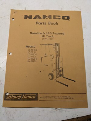 Namco Parts List Book Manual Lc Su 2015 2020 L G Fork Lift Truck 1975-1979