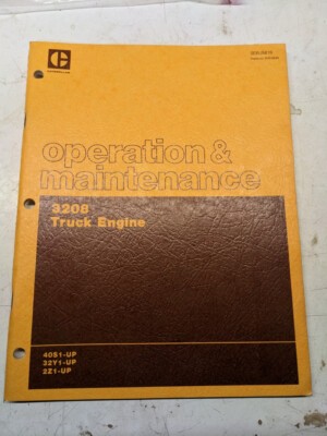 Caterpillar Cat Operation Maintenance Manual 3208 Diesel Truck Engine 1980