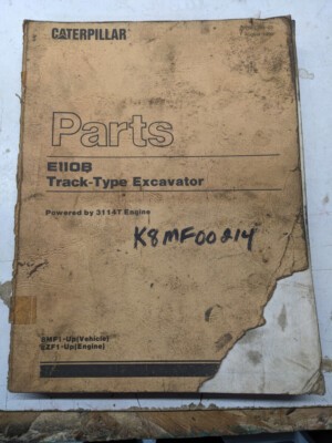 Caterpillar Cat Parts List Book Catalog Manual E110B Track Type Excavator 1990