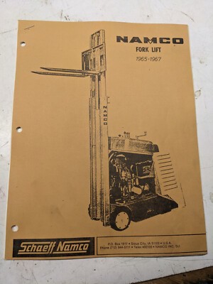 Namco Parts Book List Manual Fork Lift Truck 1965-1967 Su G 0665 (A)