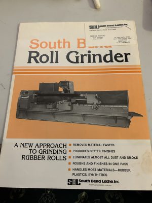 South Bend Roll Grinder Sales Brochure Series 16 Series 15 Platen Sleeve Grinder