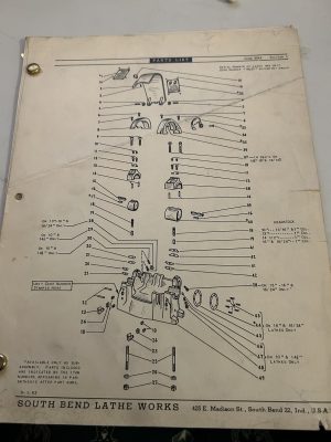 South Bend Lathe Works Parts List All Lathe 9-1-1953 Manual Catalog Book
